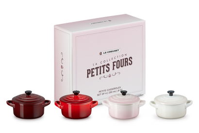 Set de 4 mini-cocottes Petits Fours en céramique