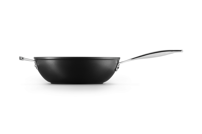 Poêle wok de qualité, Wok en inox et fonte d'aluminium